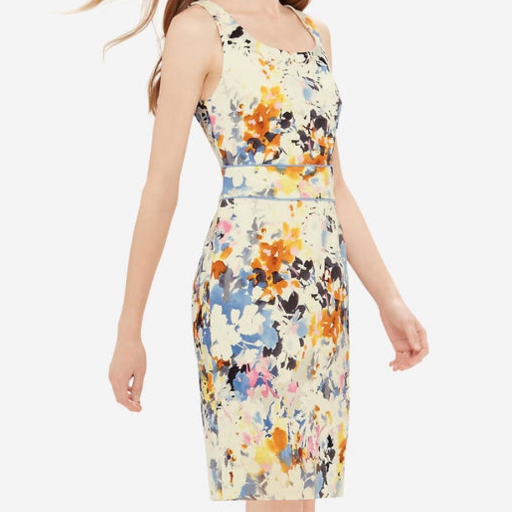 Floral print work dress